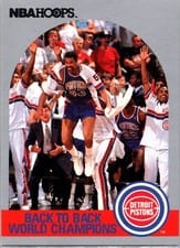 1990-91 Hoops Base Set Back To Back World Champions #342 card