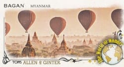 2023 Topps Allen & Ginter Mini World of Wonder Bagan, Myanmar #WOW-4 card