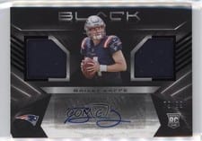 2022 Panini Black Rookie Signature Materials Bailey Zappe #RSM-BZA card