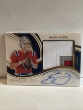2023 Panini Immaculate Collection Premium Patch Autographs Bailey Zappe #3 card