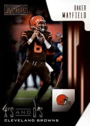 2018 Panini Playbook X's and O's Baker Mayfield #2 card