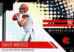 2018 Panini Unparalleled Base Set Baker Mayfield #208 card