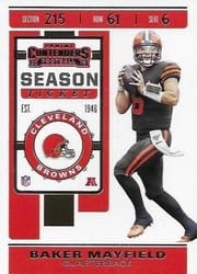 2019 Panini Contenders Base Set Baker Mayfield #18 card