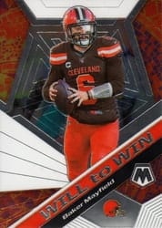2020 Panini Mosaic Will to Win Baker Mayfield #WW19 card
