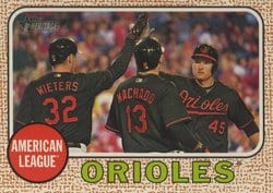 2017 Topps Heritage Base Set Baltimore Orioles #216 card