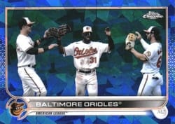 2022 Topps Chrome Sapphire Edition Base Set Baltimore Orioles #465 card