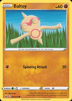 Sword & Shield Baltoy #102 card