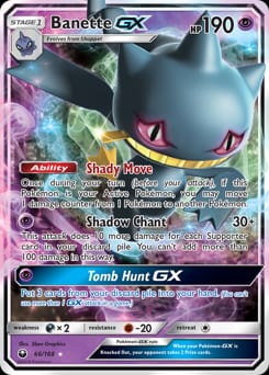 2018 Celestial Storm Banette-GX #66 card