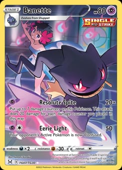 Lost Origin Trainer Gallery Banette #TG07 card