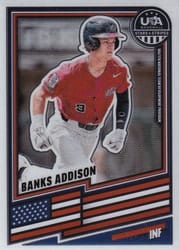2026 Panini Stars & Stripes Prizm Base Set Banks Addison #163 card