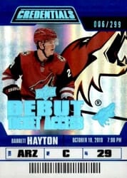 2019-20 Upper Deck Credentials Base Set Barrett Hayton #142 card