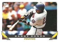 1993 Topps Base Set Barry Bonds #2 card