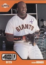 2002 Upper Deck 40-Man Base Set Barry Bonds #754 card