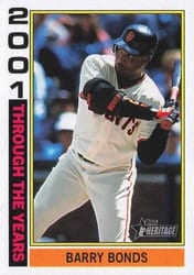 2025 Topps Heritage Through the Years Barry Bonds #TTY-15 card