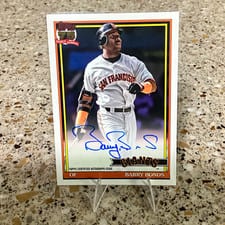 2026 Topps 1991 Topps Autographs Barry Bonds #91A-BAR card