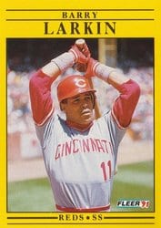 1991 Fleer Base Set Barry Larkin #68 card