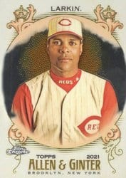 2021 Topps Allen & Ginter Chrome Base Set Barry Larkin #78 card