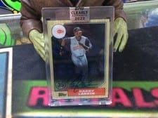 2022 Topps Clearly Authentic 1987 Topps Baseball Autographs Barry Larkin #87TBA-BLA card