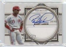 2022 Topps Definitive Collection Definitive Autograph Relic Collection Barry Larkin #DARC-BL2 card