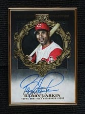 2022 Topps Gilded Collection Gold Frame Hall of Famers Autographs Barry Larkin #HAFA-BL card