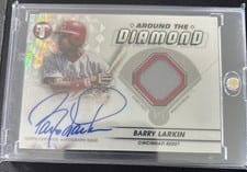 2023 Topps Pristine Around the Diamond Autograph Relics Barry Larkin #ADR-BL card