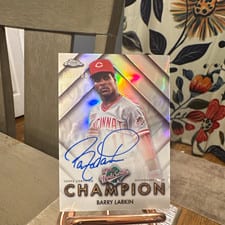 2025 Topps Chrome World Series Champion Autographs Barry Larkin #WSC-BL card