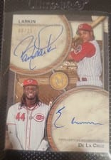 2025 Stadium Club Dual Autographs Barry Larkin/Elly De La Cruz #DA-LD card