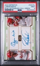 2024 Topps Definitive Collection Dual Autographs Barry Larkin / Ozzie Smith #DAC-SL card