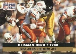 1991 Pro Set Base Set Barry Sanders #39 card