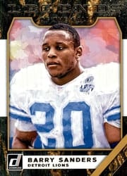2019 Donruss Legends of the Fall Barry Sanders #LF-20 card