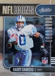 2019 Panini Absolute NFL Icons Barry Sanders #9 card