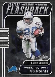 2020 Panini Absolute Fantasy Flashback Barry Sanders #17 card
