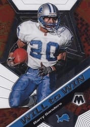2020 Panini Mosaic Will to Win Barry Sanders #WW18 card