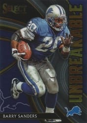 2020 Panini Select Unbreakable Barry Sanders #U4 card