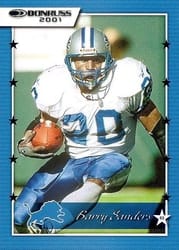 2021 Donruss Retro 2001 Barry Sanders #01-6 card