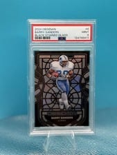 2024 Panini Obsidian Black Stained Glass Barry Sanders #6 card