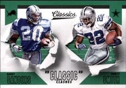2018 Panini Classics Classic Clashes Barry Sanders / Emmitt Smith #4 card