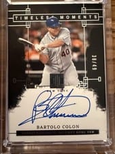 2024 Panini Impeccable Timeless Moments Signatures Bartolo Colon #TMS-BC card