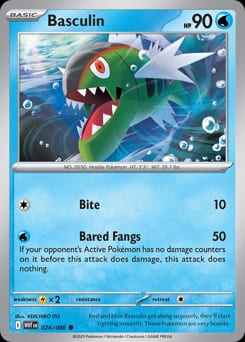 White Flare Basculin #24 card