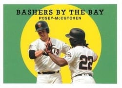 2018 Topps Archives Base Set Bashers By The Bay (Andrew McCutchen / Buster Posey) #307 card