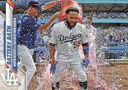 2020 Topps Update Base Set Battery Bath (Walker Buehler / Russell Martin) #U-284 card