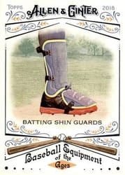 2018 Topps Allen & Ginter Baseball Equipment of the Ages Batting Shin Guards #BEA-21 card