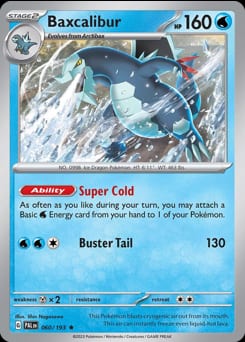 Paldea Evolved Baxcalibur #60 card
