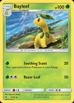 Lost Thunder Bayleef #7 card