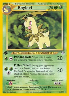 Neo Genesis Bayleef #28 card