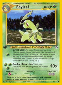 Neo Genesis Bayleef #29 card