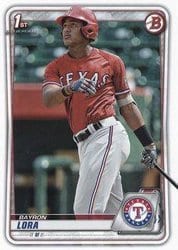 2020 Bowman Prospects Bayron Lora #BP-52 card