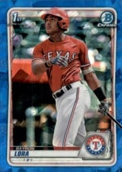 2020 Bowman Sapphire Edition Base Set Bayron Lora #BCP-52 card
