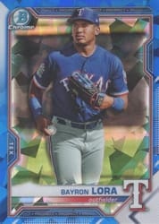 2021 Bowman Sapphire Edition Base Set Bayron Lora #BCP-139 card