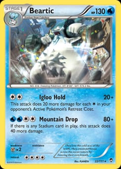 2014 Furious Fists Beartic #22 card